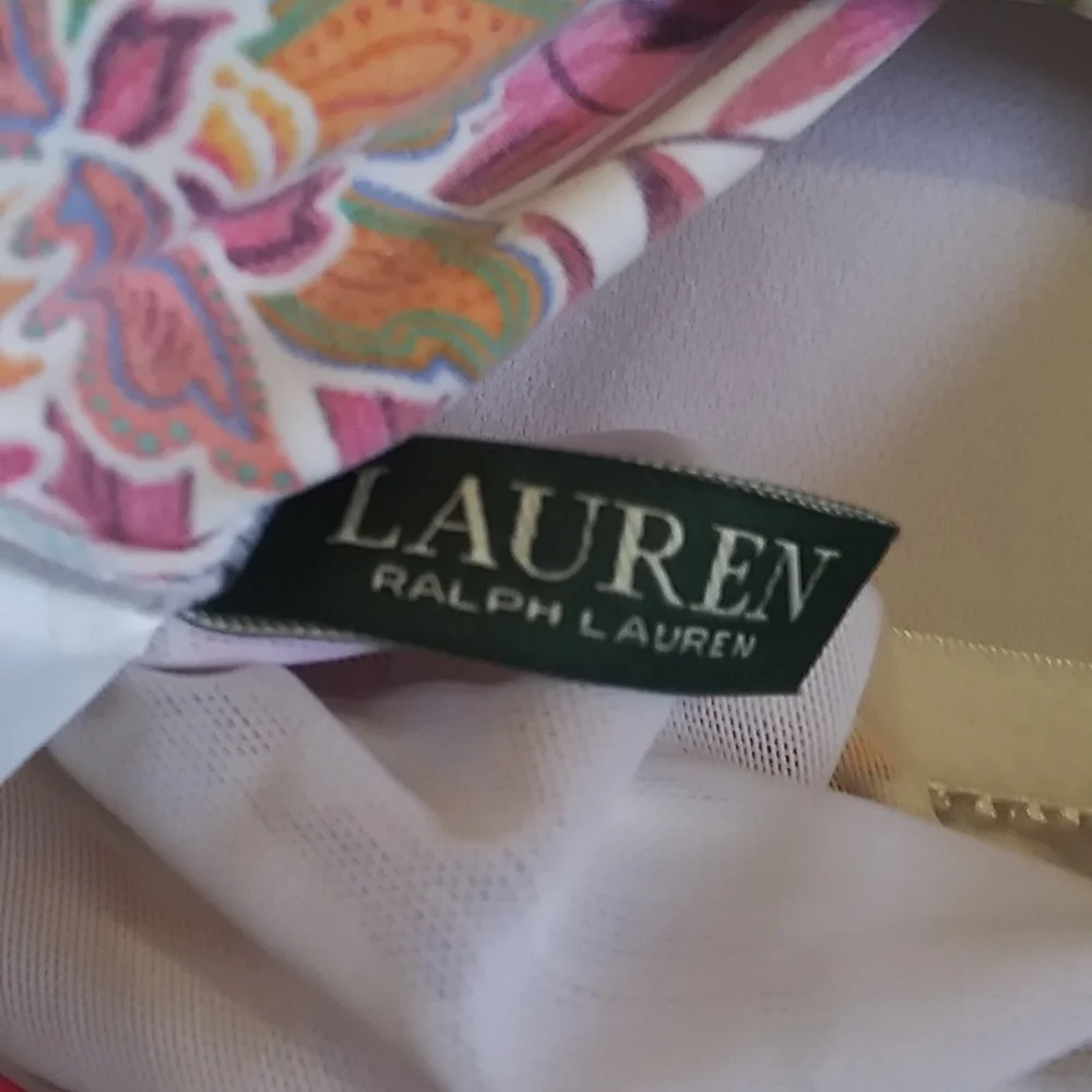 NWT.  Lauren Ralph Lauren floral one shoulder tankini.